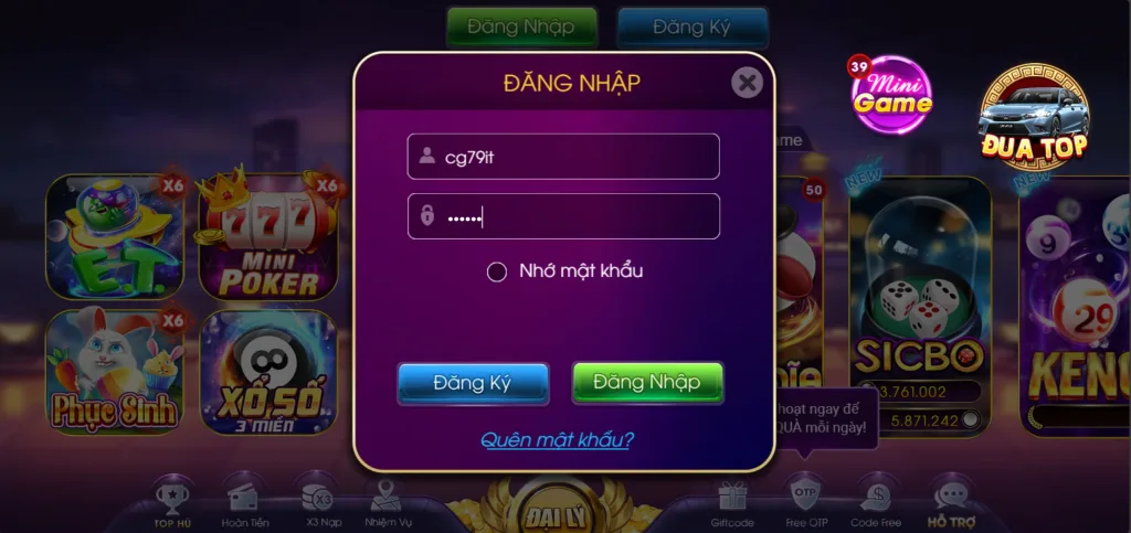 Đăng nhập cg79